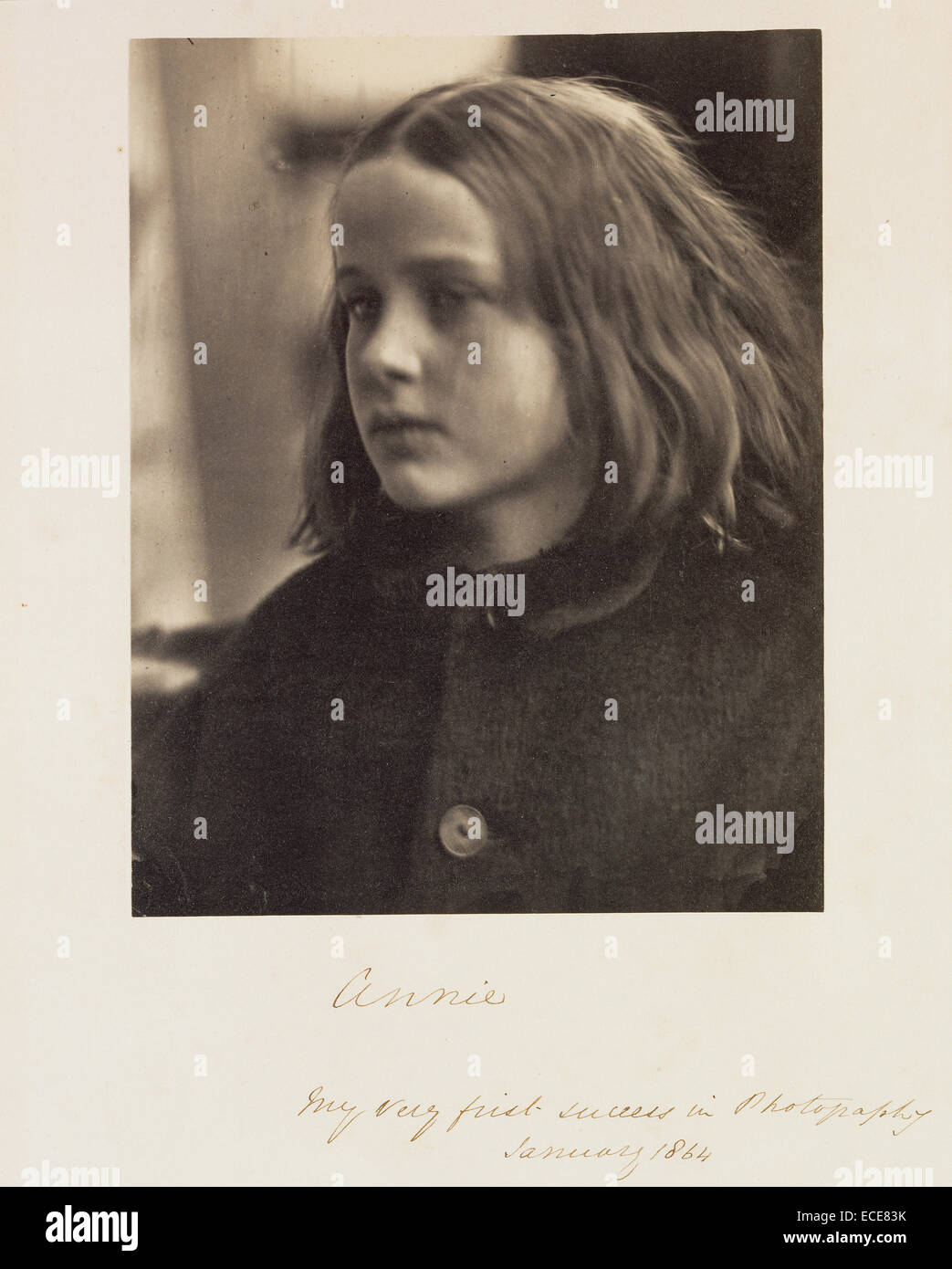 Annie; Julia Margaret Cameron, Brite/Britin, Indien, 1815-1879 geboren; Süßwasser, England, Europa; Januar 1864; Albumin-Silber-Print; Bild: 17,9 x 14,3 cm (7 1/16 x 5 5/8 in.) Stockfoto