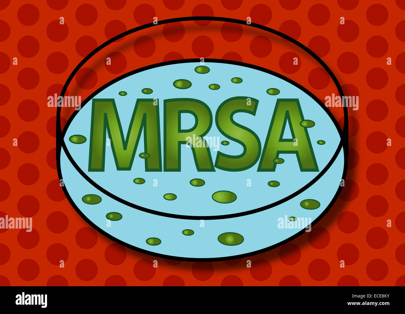 MRSA-Petrischale Stockfoto