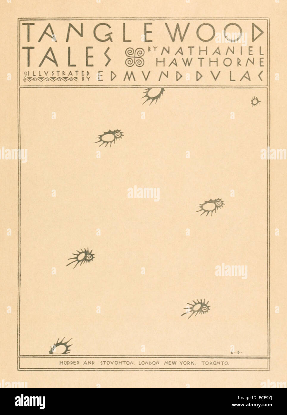 Titelseite von Edmund Dulac (1882-1953) aus Tanglewood Tales von Nathaniel Hawthorne (1804-1864). Dies war eine Neuerzählung griechischer mythologischer Geschichten. Stockfoto