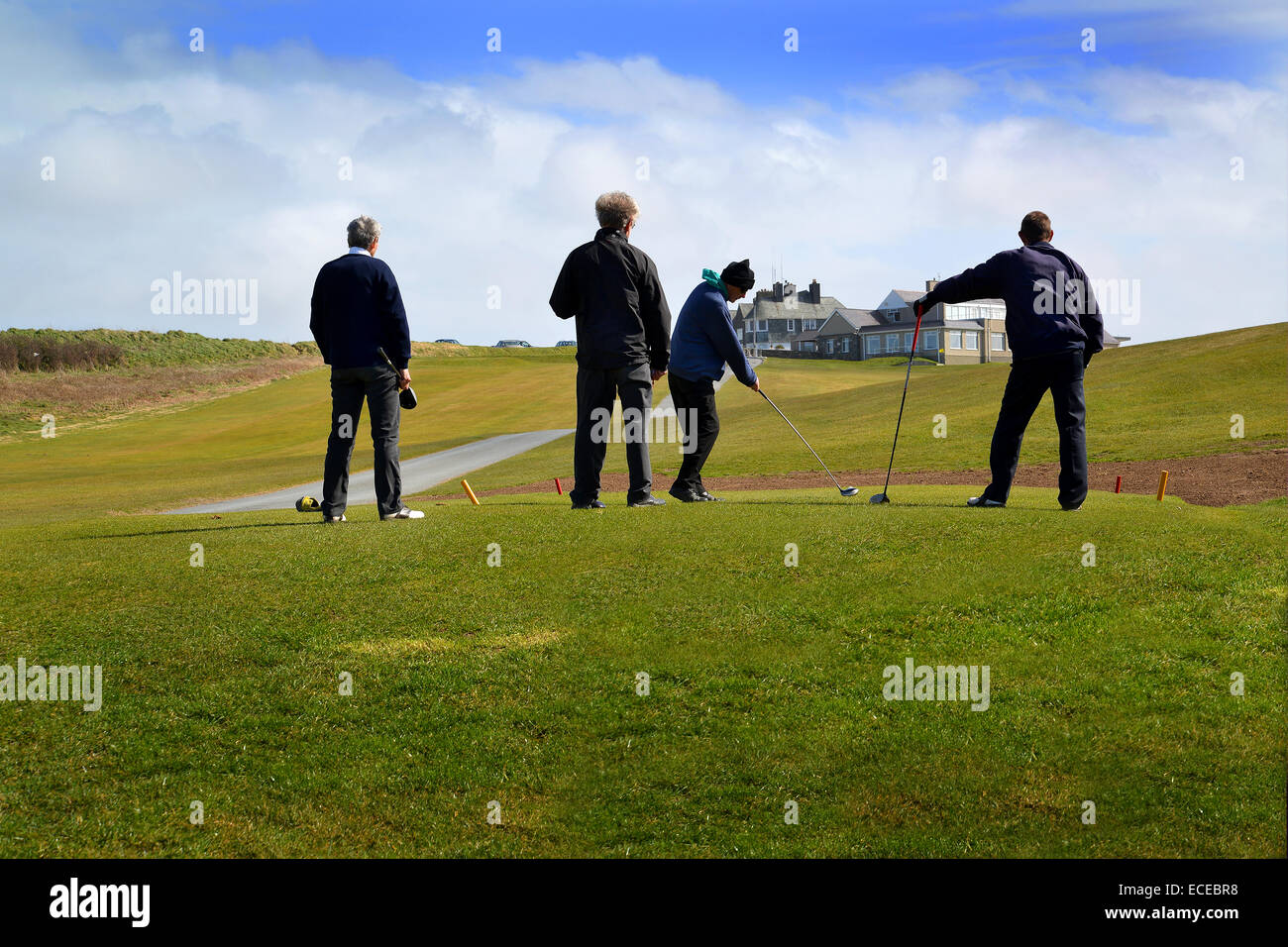 Vereinigtes Königreich, Wales, Golf-Tag Stockfoto