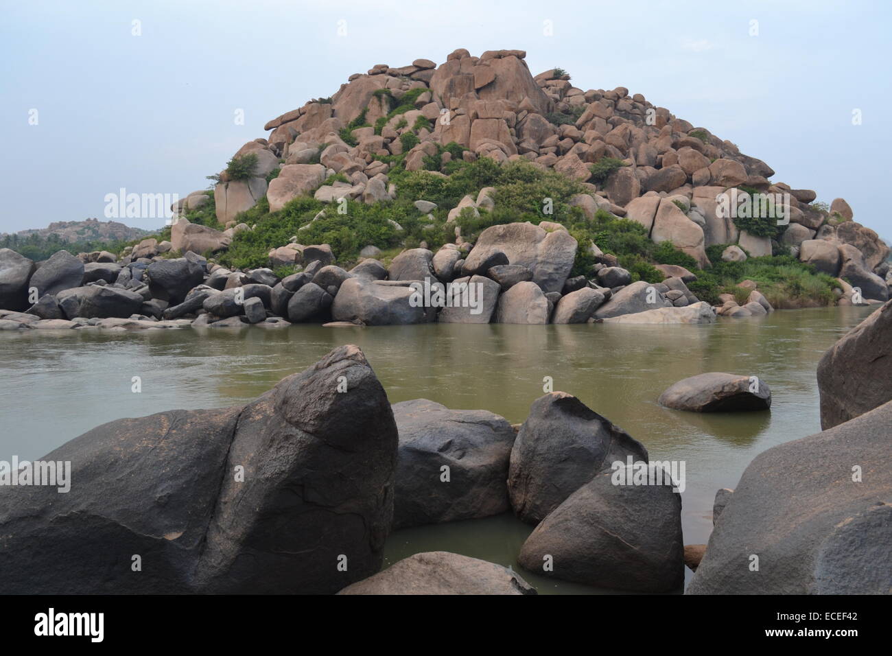 Chakratirtha – die Heilige Wirbeln des Wassers @ Hampi - UNESCO Weltkulturerbe Stockfoto