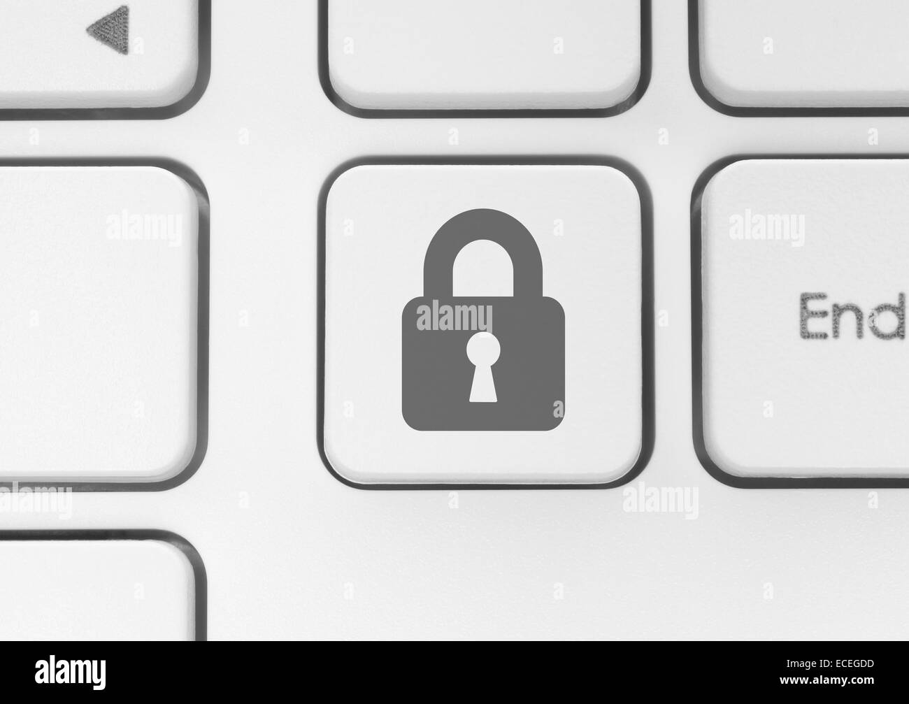 Sperren Sie auf die Schaltfläche "Tastatur" Stockfoto