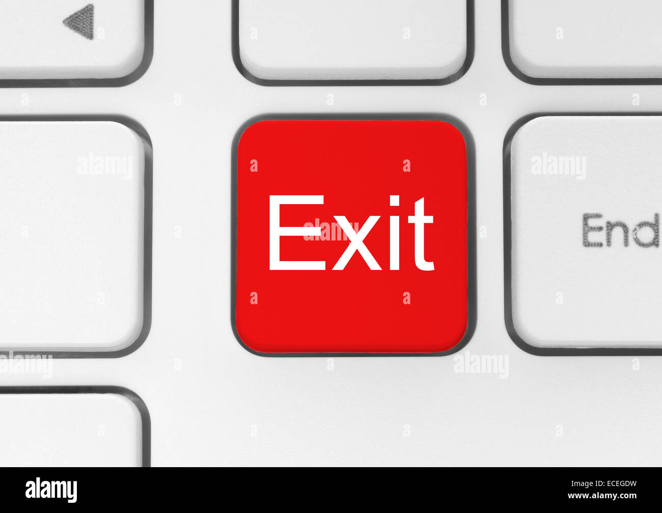 Tastatur-Exit Taste Nahaufnahme Stockfoto