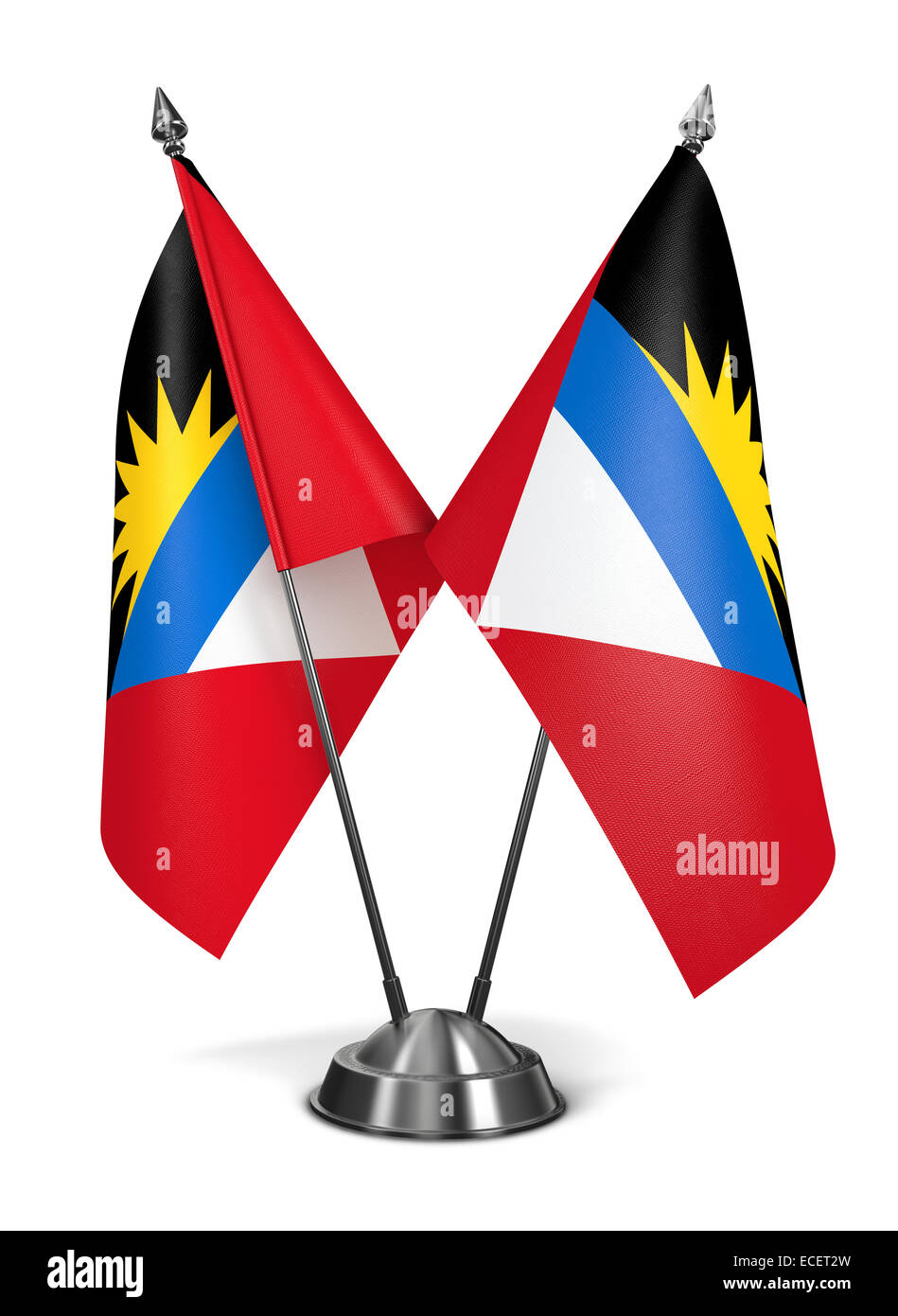 Antigua und Barbuda - Miniatur-Flags. Stockfoto