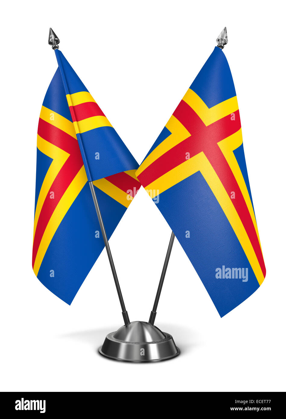 Aland - Miniatur-Flags. Stockfoto