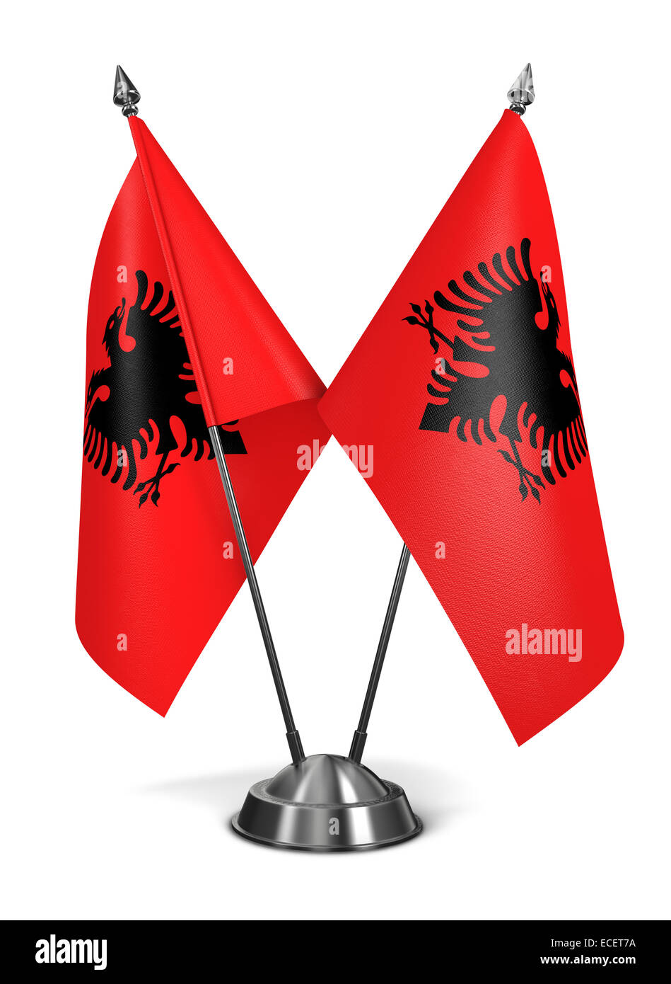 Albanien - Miniatur-Flags. Stockfoto