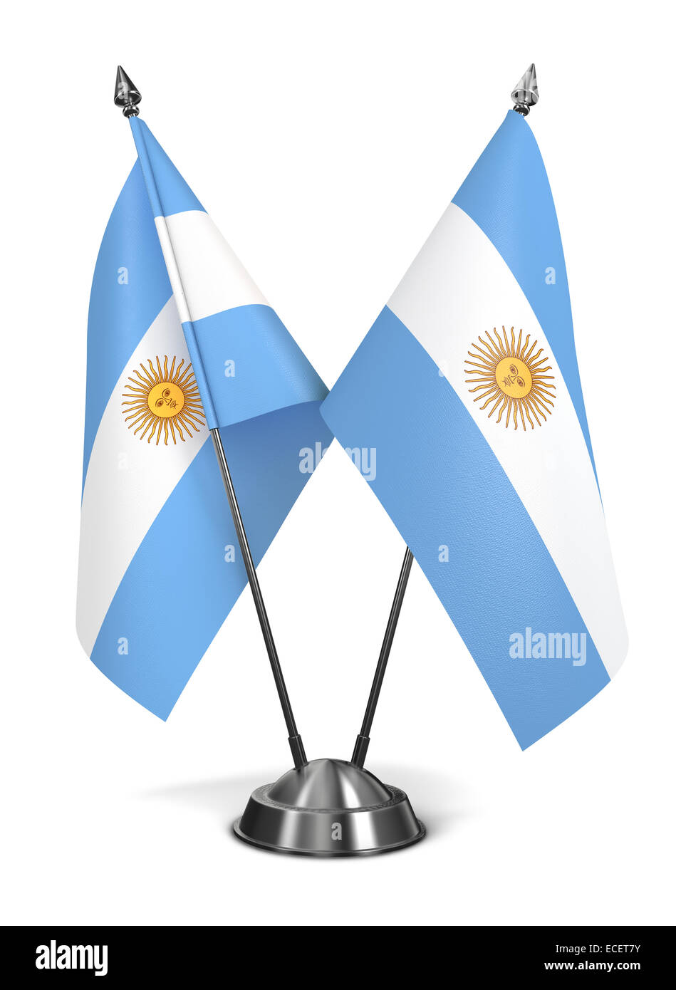Argentinien - Miniatur-Flags. Stockfoto