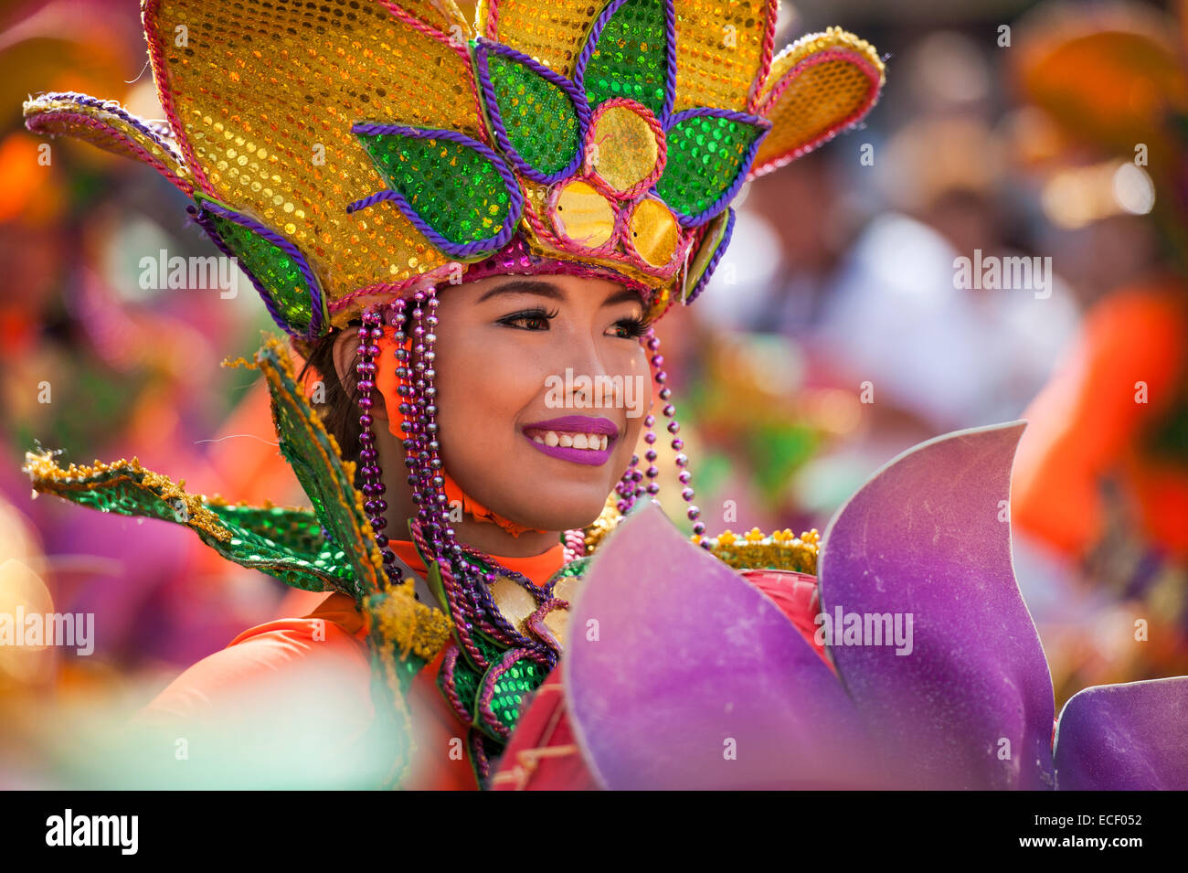 Sinulog Tänzerin Stockfoto