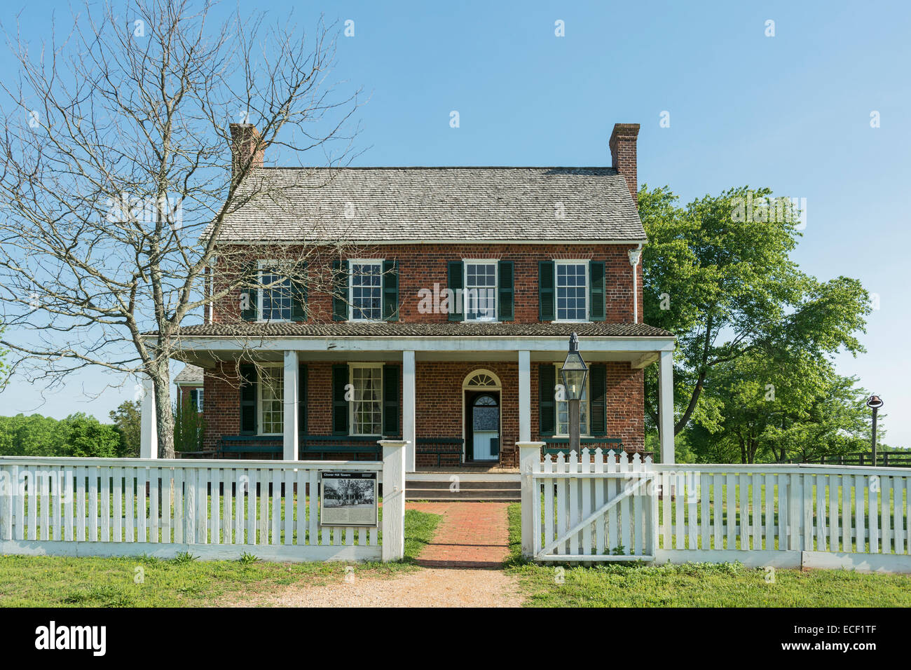 Virginia, gebaut Appomattox Court House National Historical Park, Clover Hill Tavern 1819 Stockfoto