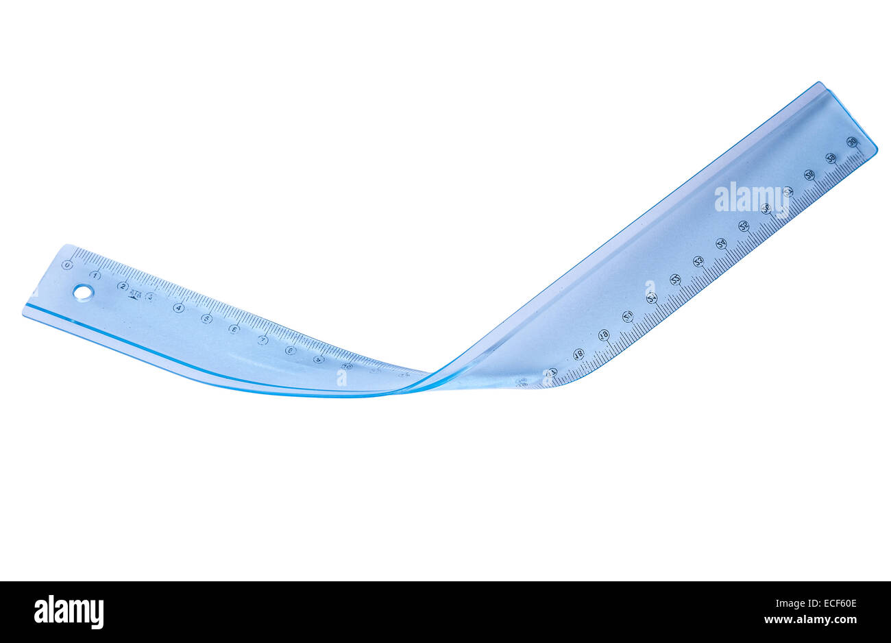 Lineal Instrument of Measurement isoliert auf weißem Hintergrund Stockfoto