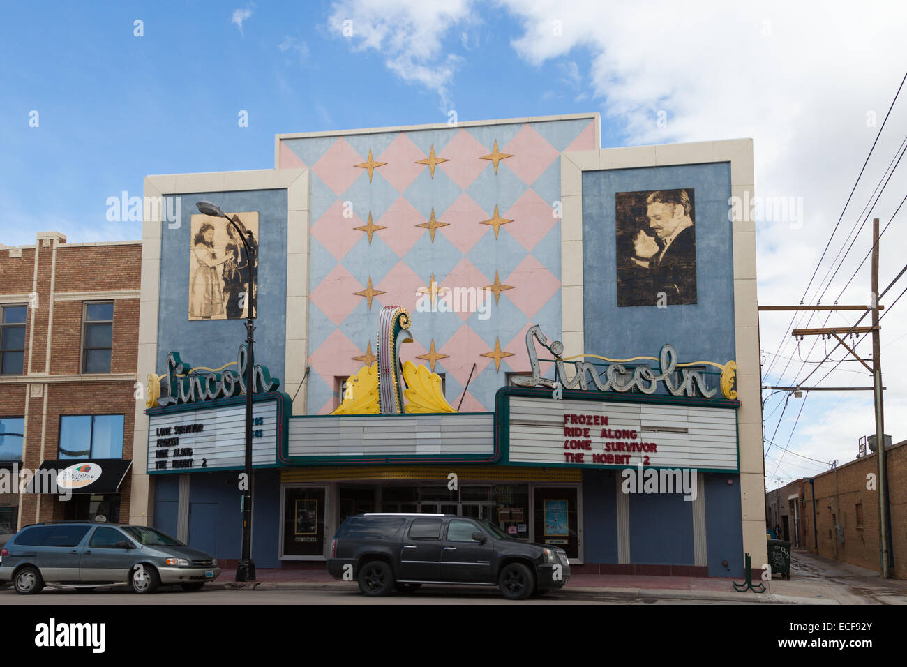 Lincoln Theater, Film Haus in Cheyenne, Wyoming, Stockfoto