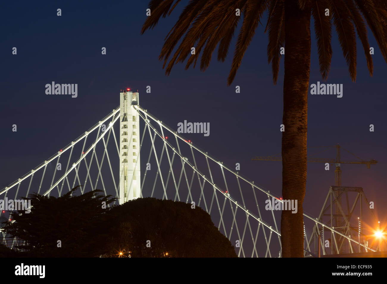 San Francisco-Oakland Bay Bridge Tower. Stockfoto
