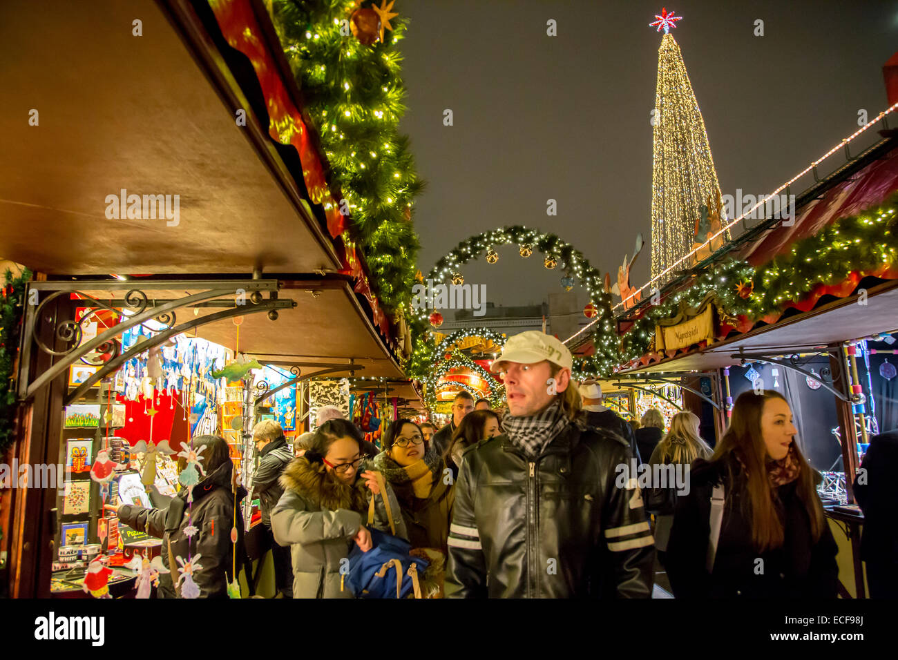 Deutscher Weihnachtsmarkt in Hamburg Stockfoto