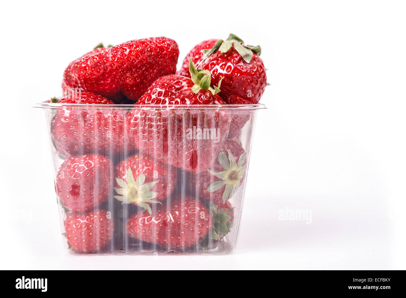 Stock Foto-Bild-Boxen frische reife Erdbeeren Stockfoto