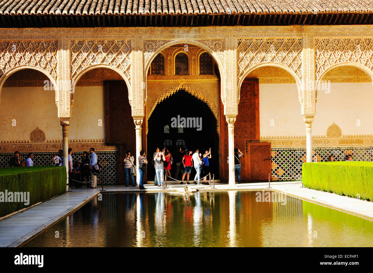 Granada, Alhambra, Palast von Comares, Hof des Mapuches Stockfoto