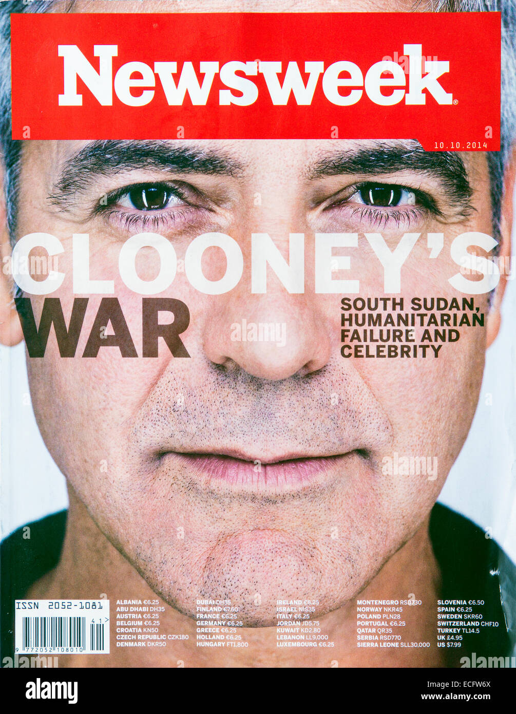 George Clooney auf Newsweek Magazin-cover Stockfoto