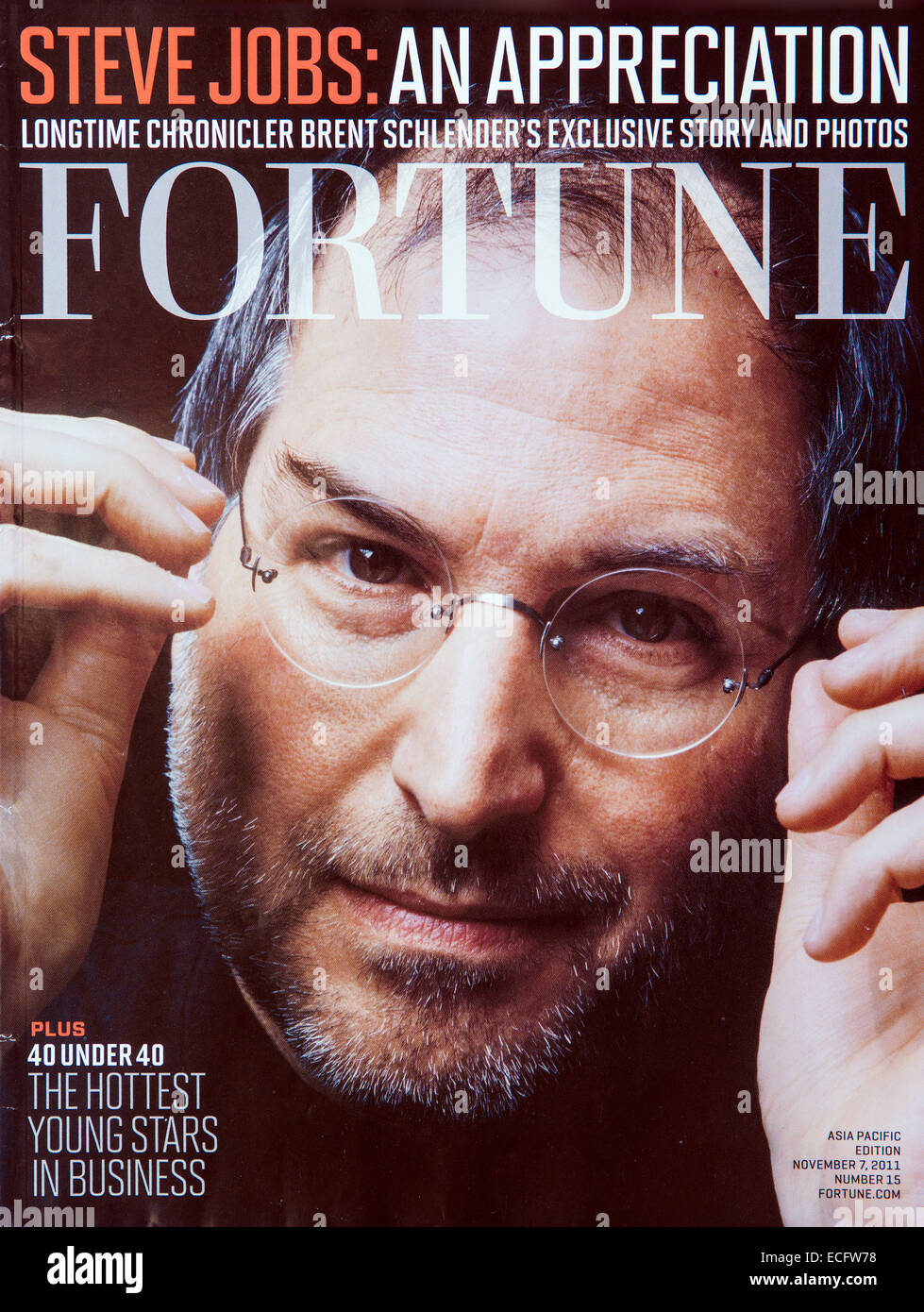 Steve Jobs auf Fortune Magazin-cover Stockfoto