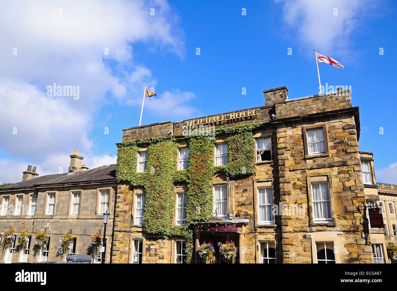 Das Old Hall Hotel in der Innenstadt, Buxton, Derbyshire, England, Vereinigtes Königreich, West-Europa. Stockfoto