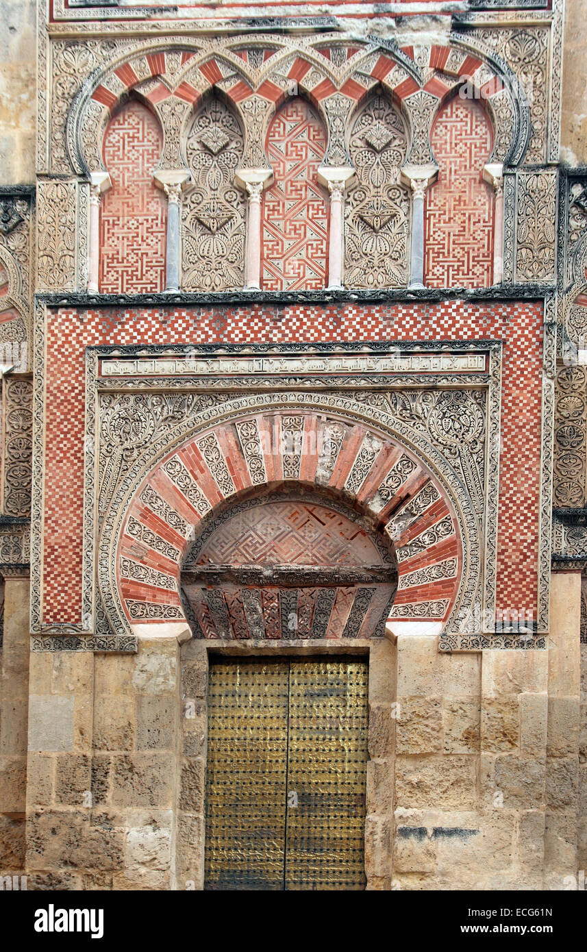 Eingang der Mezquita, jetzt Cordoba Kathedrale. Stockfoto