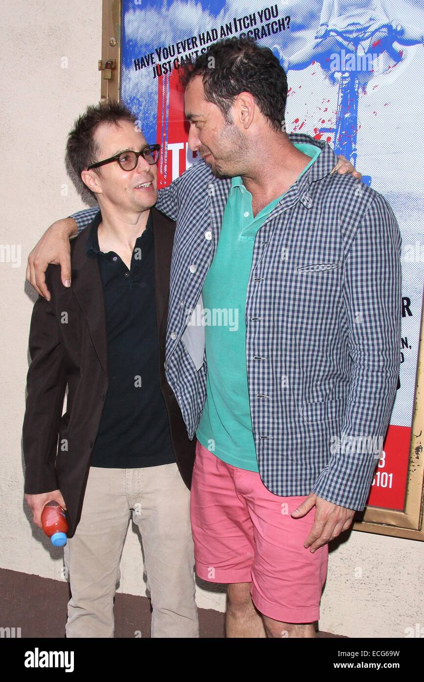 Das Village Bike Opening Night am Lucille Lortel Theater - Ankünfte.  Mit: Sam Rockwell, David Bar Katz wo: New York, New York, Vereinigte Staaten von Amerika bei: 11. Juni 2014 Stockfoto