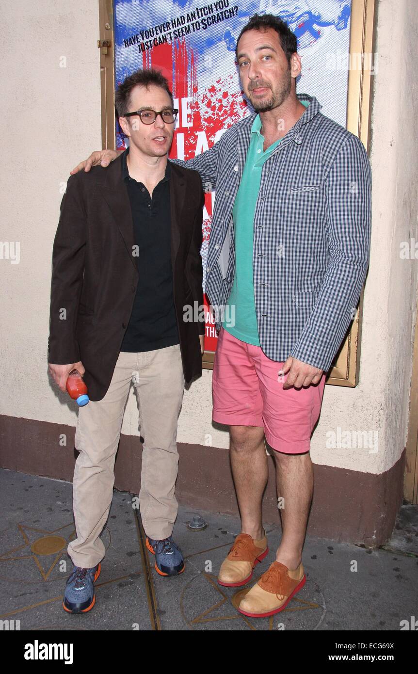 Das Village Bike Opening Night am Lucille Lortel Theater - Ankünfte.  Mit: Sam Rockwell, David Bar Katz wo: New York, New York, Vereinigte Staaten von Amerika bei: 11. Juni 2014 Stockfoto