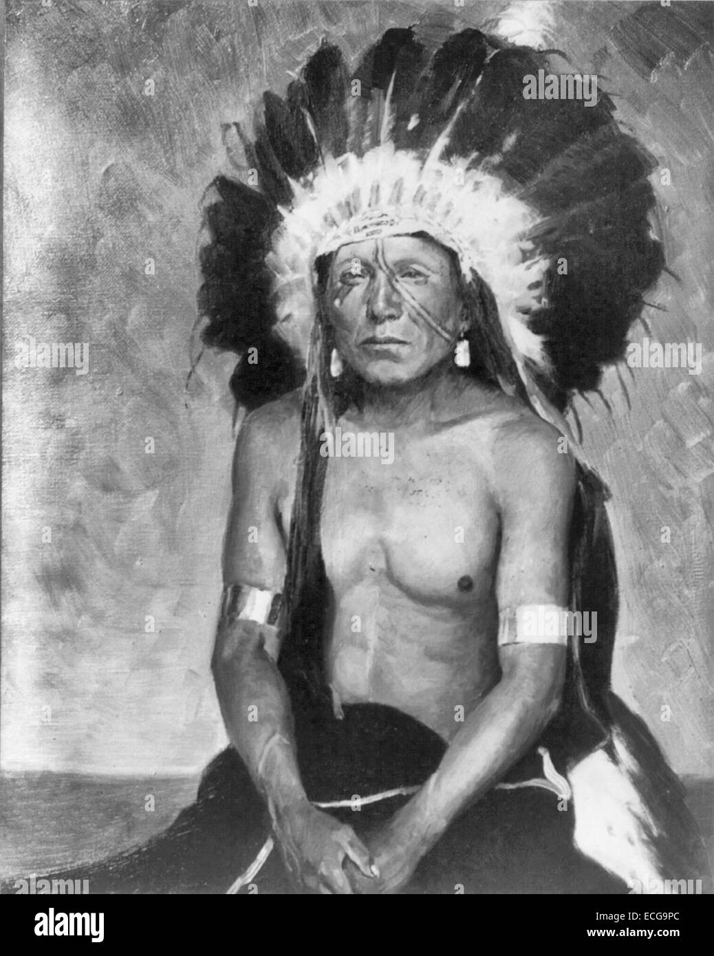 Stehender Büffel, Native American, ca. 1912 Stockfoto