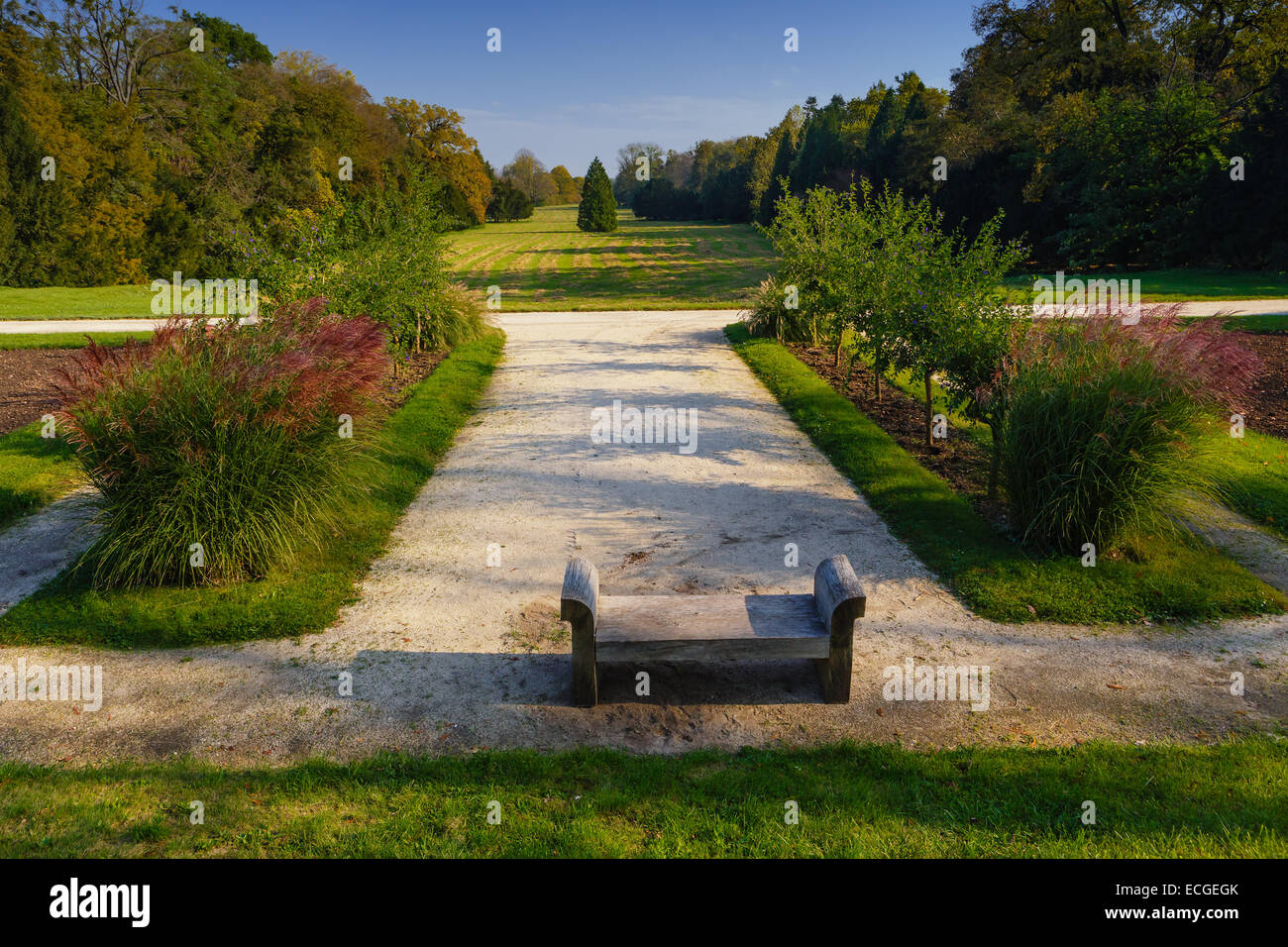 Formale (Englisch) Garten von Schloss Lednice Stockfoto