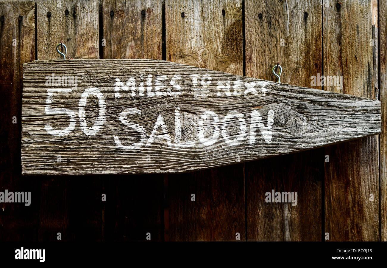 Wild West Saloon Schild Stockfoto