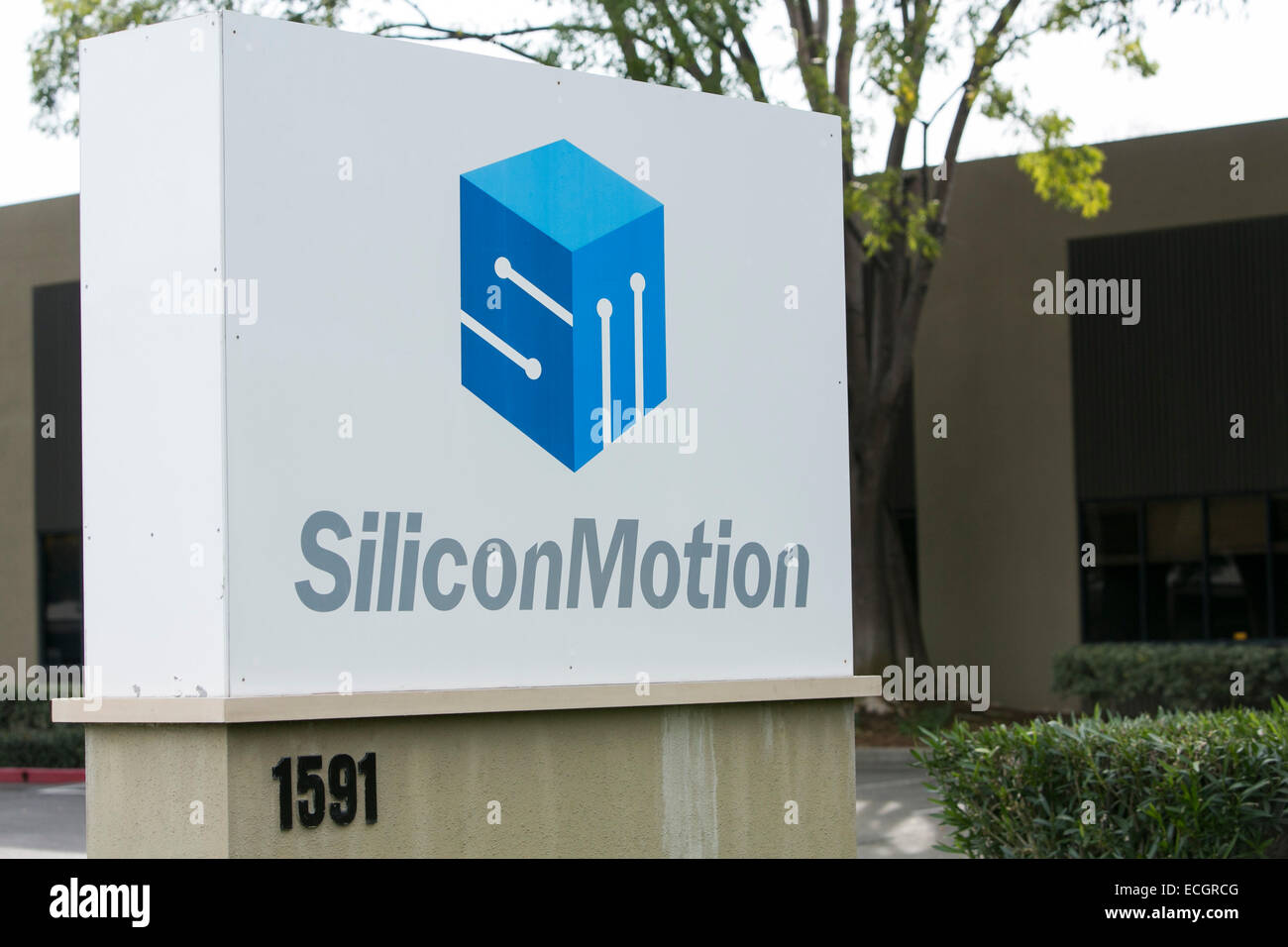 Ein Bürogebäude von Silicon Motion besetzt. Stockfoto