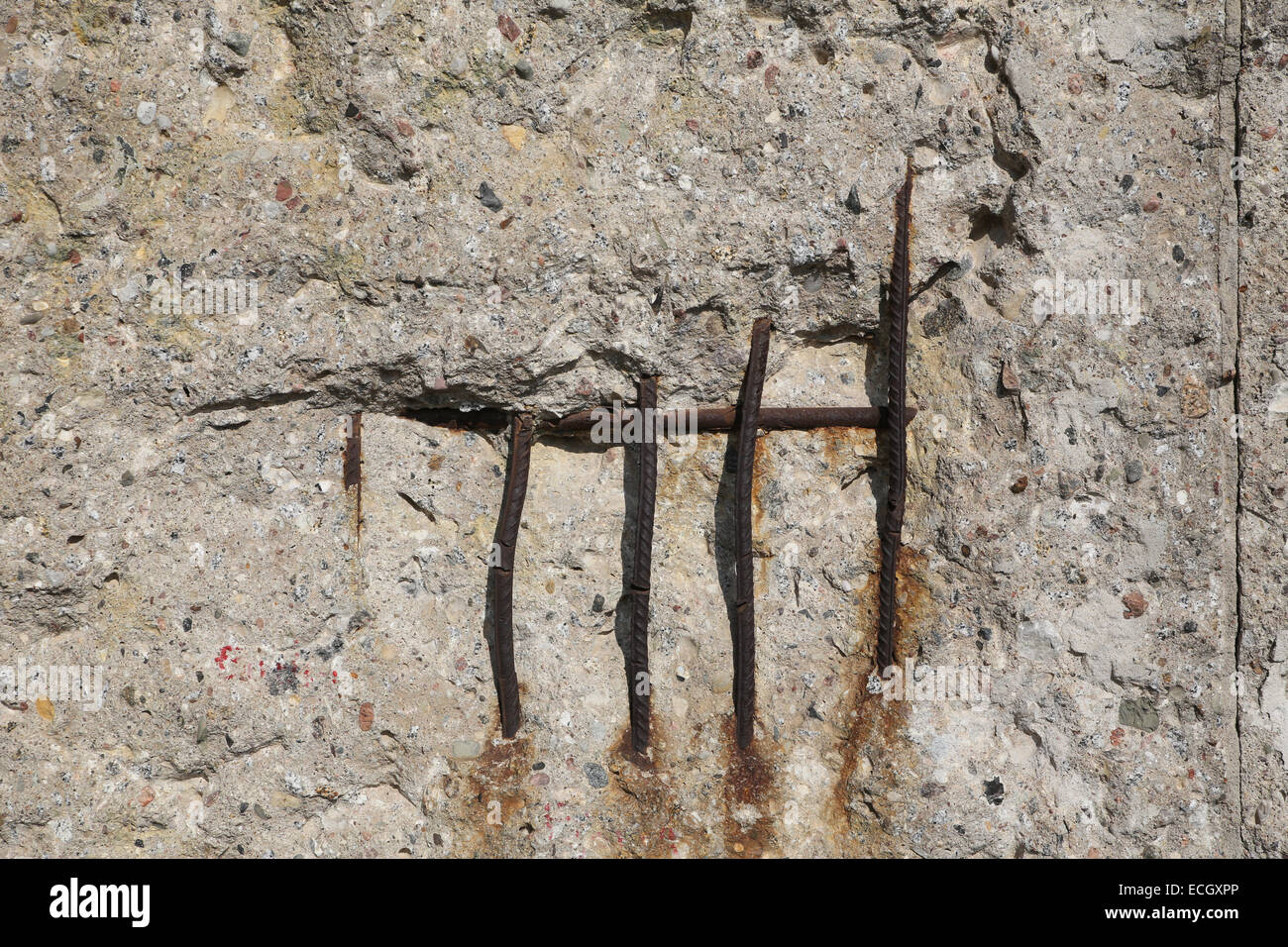 Berliner Mauer Draht aussetzen Stockfoto