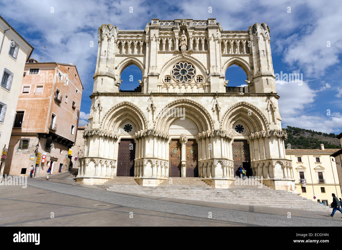 CUENCA, Spanien - 15. April 2013: Kathedrale von Cuenca, Spanien Stockfoto
