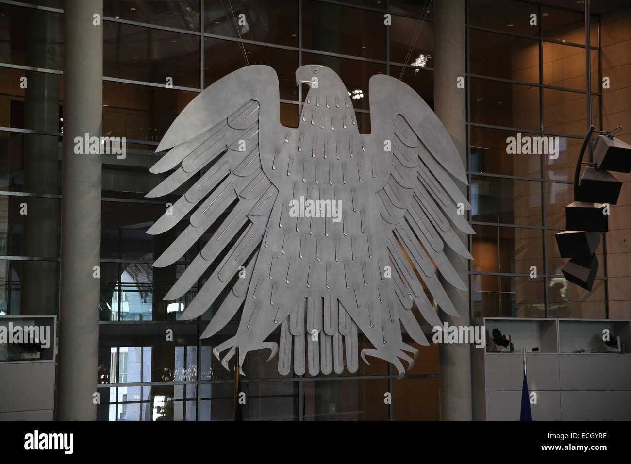 Reichstagsgebäude Parlament Treffen Raum Adler symbol Stockfoto