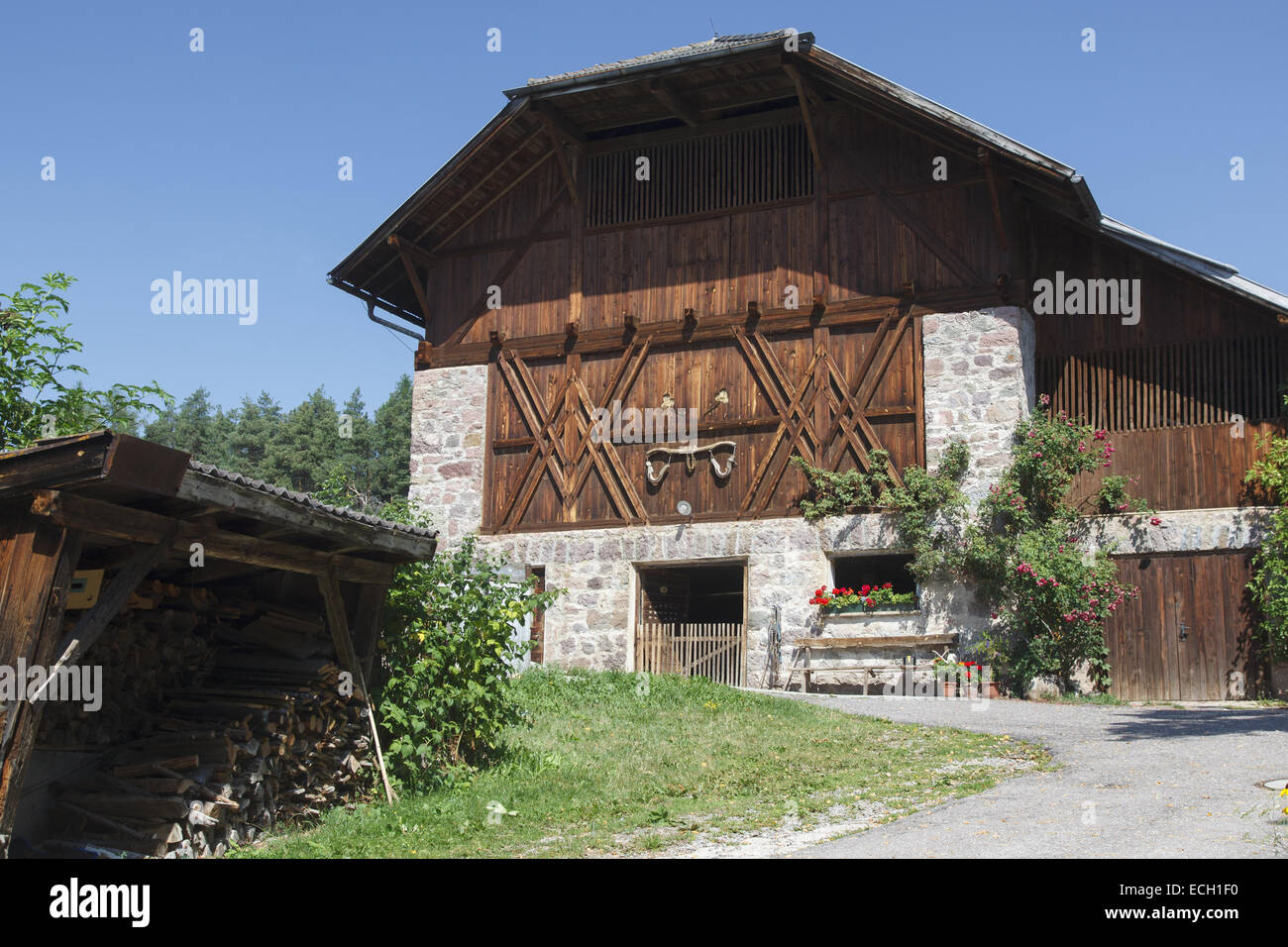 Haus in Ritten Stockfoto