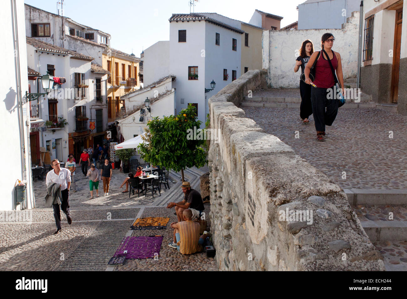 Die wicklung El Albaicín Viertel, Granada, Andalusien, Spanien Stockfoto