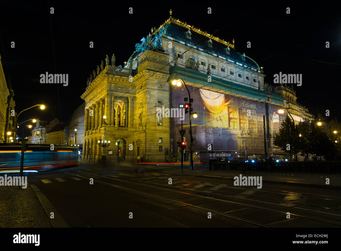 Das Nationaltheater ist die Alma Mater der Tschechische Oper sowie das National Monument der tschechischen Geschichte und Kunst bekannt. Stockfoto