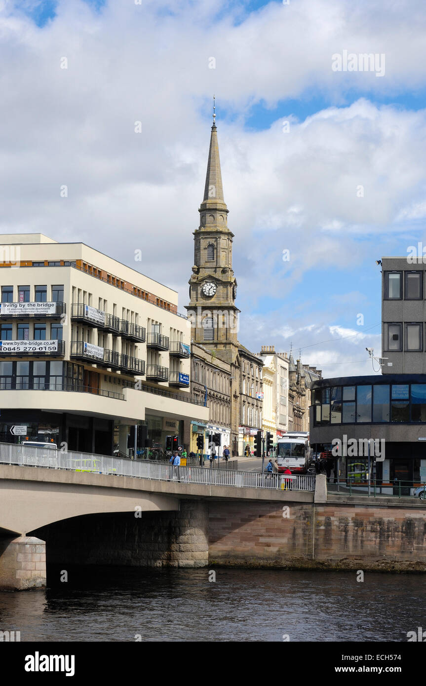 Inverness und River Ness, Highland Region, Schottland, Vereinigtes Königreich, Europa Stockfoto