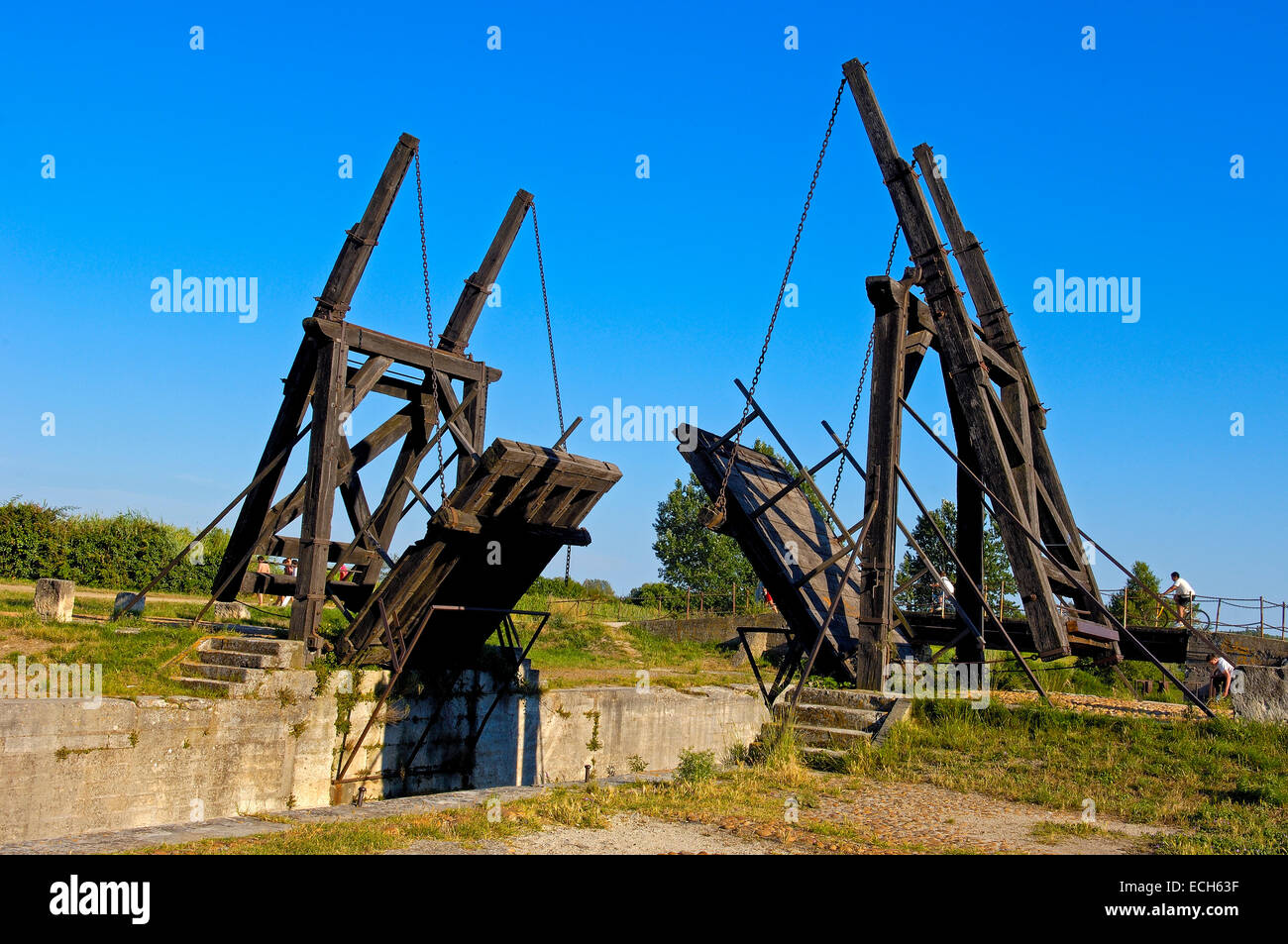 Langlois-Brücke, Van-Gogh-Brücke, Arles, Bouches du Rhone, Provence, Frankreich, Europa Stockfoto