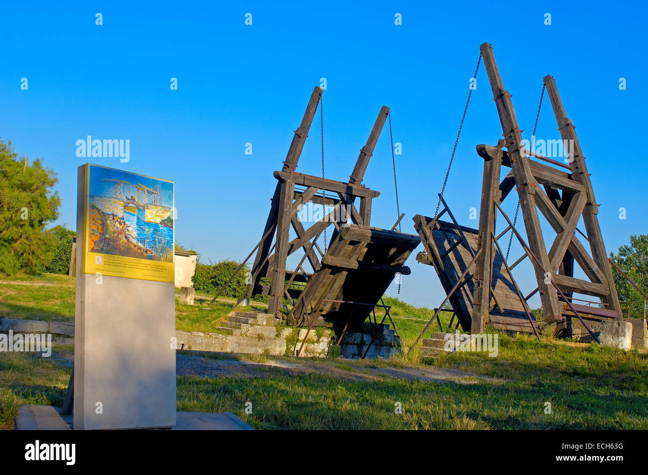 Langlois-Brücke, Van-Gogh-Brücke, Arles, Bouches du Rhone, Provence, Frankreich, Europa Stockfoto