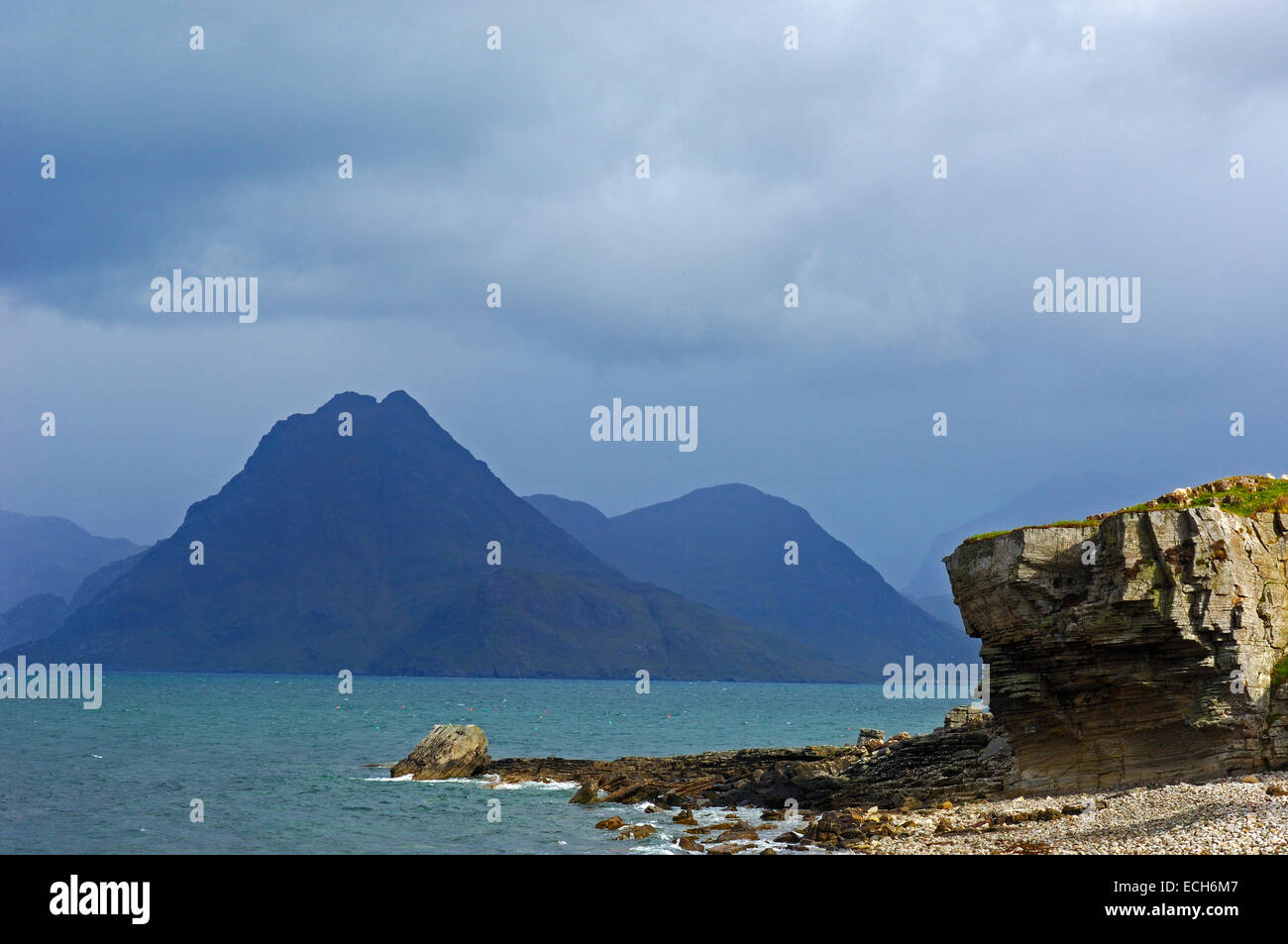 Cuillin Hills von Elgol, Isle Of Skye, Western Highlands, Schottland, Vereinigtes Königreich, Europa Stockfoto