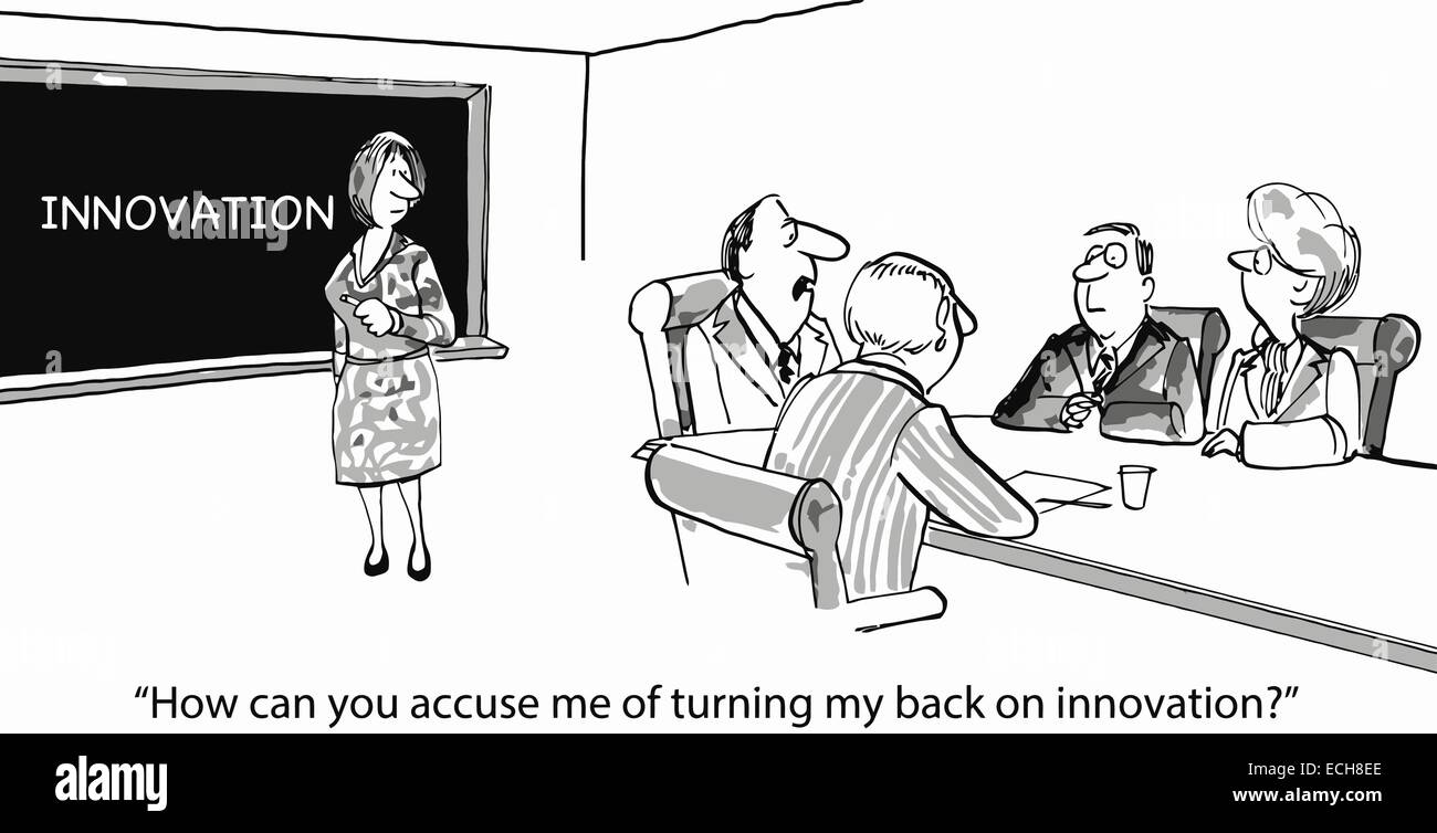 Der Unternehmer ist keine Kultur der Innovation unterstützen. Stock Vektor