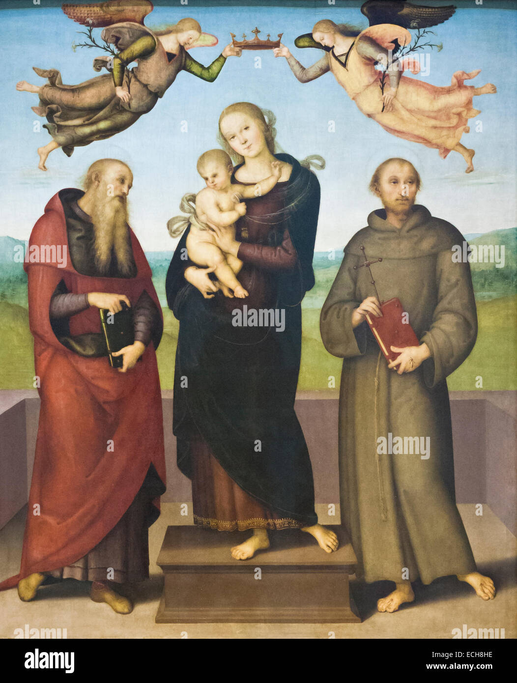 Die Jungfrau von Loreto mit Hieronymus und Saint Francis von Pietro