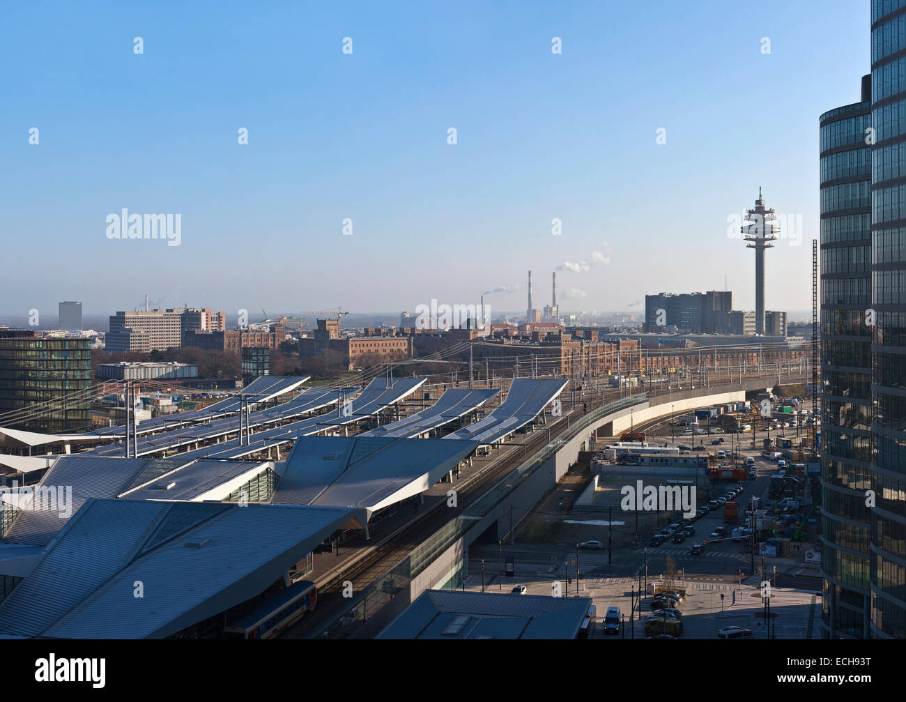 Der neue Main Railway Station Wien - Österreich. Stockfoto