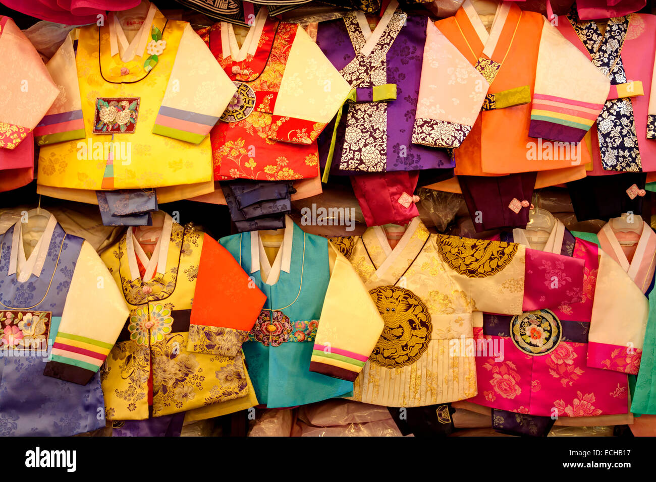 traditionelle koreanische Kleidung. Stockfoto