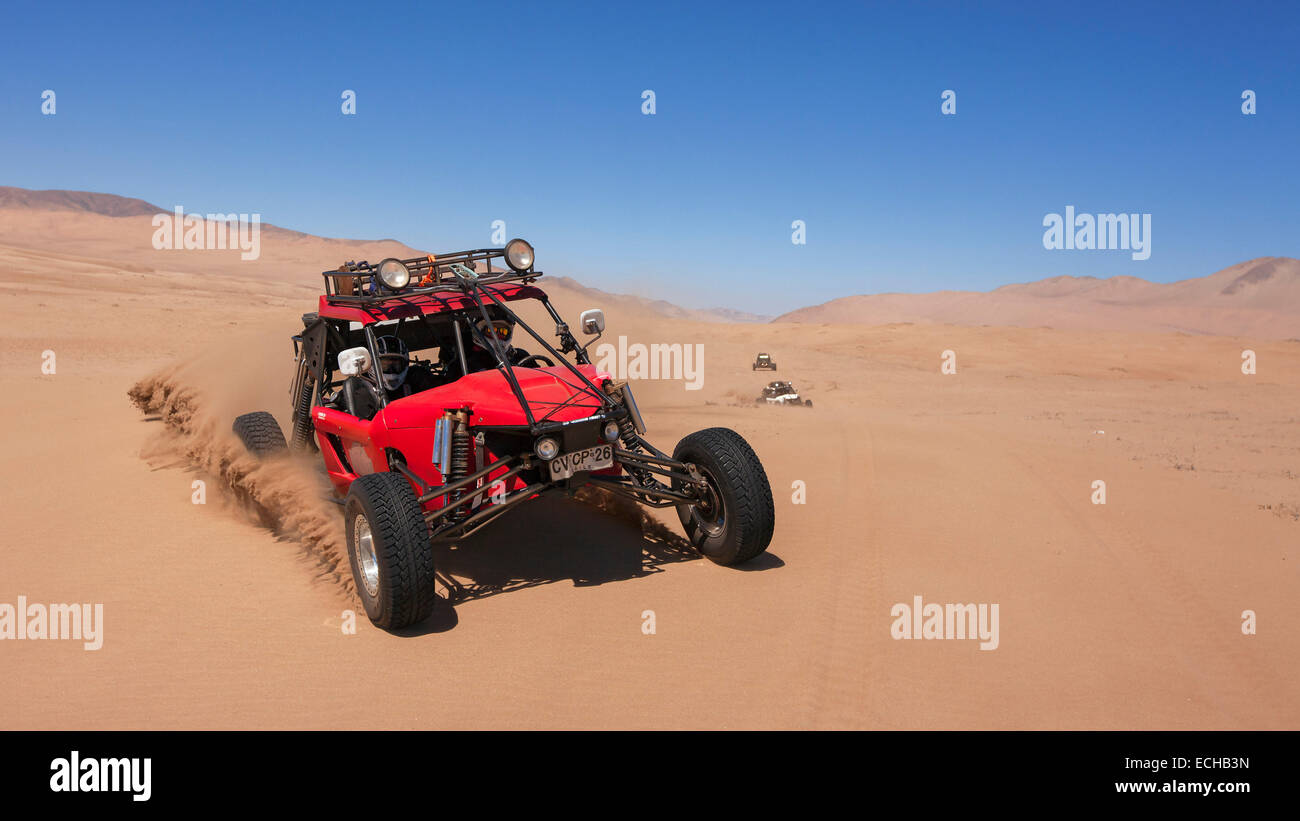 Baja 1000 Rennwagen des Unternehmens "The Gentleman Driver" in der Atacama-Wüste. Chile. Stockfoto