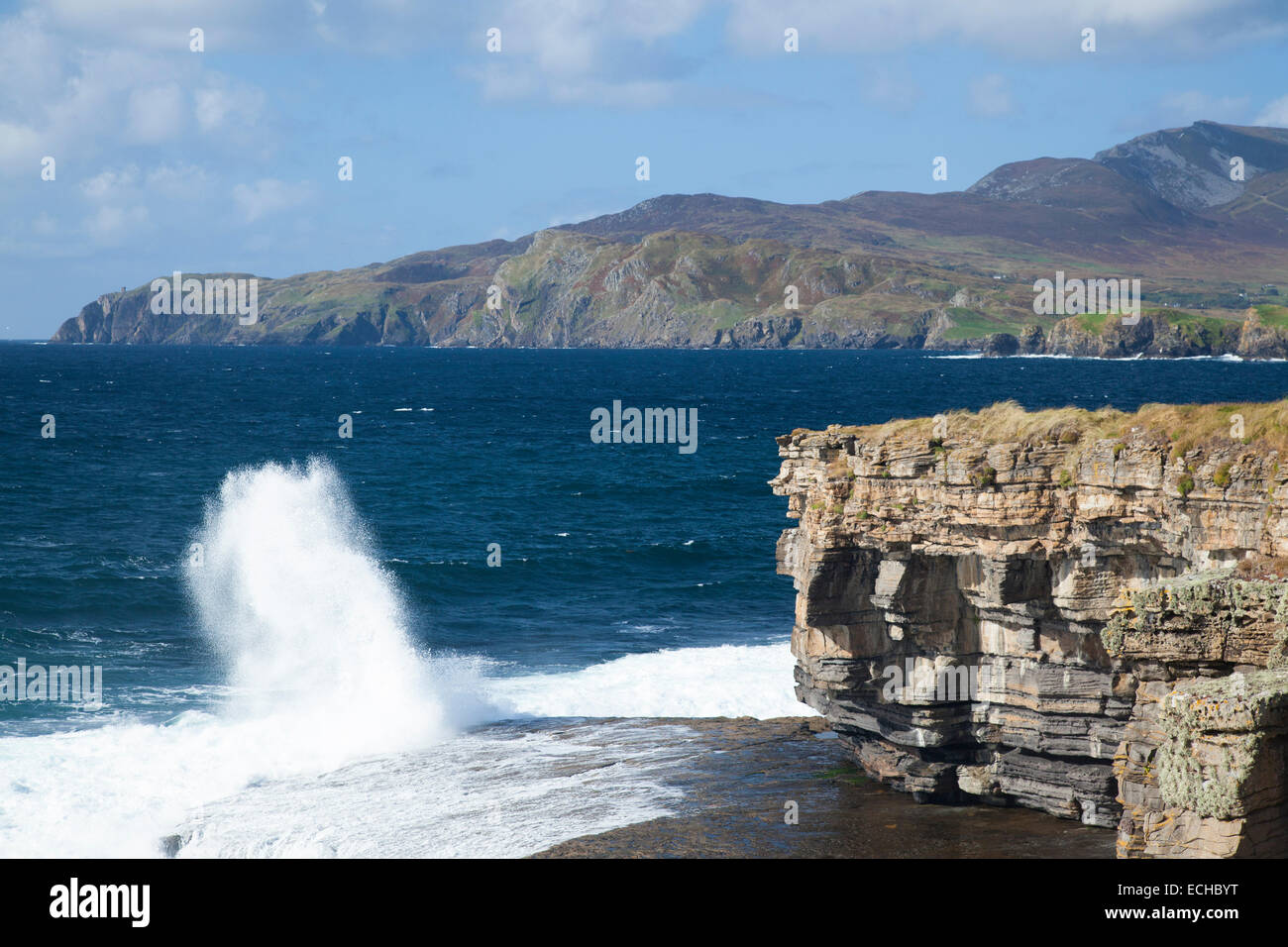 Die Klippen von Muckross Head, County Donegal, Irland. Stockfoto