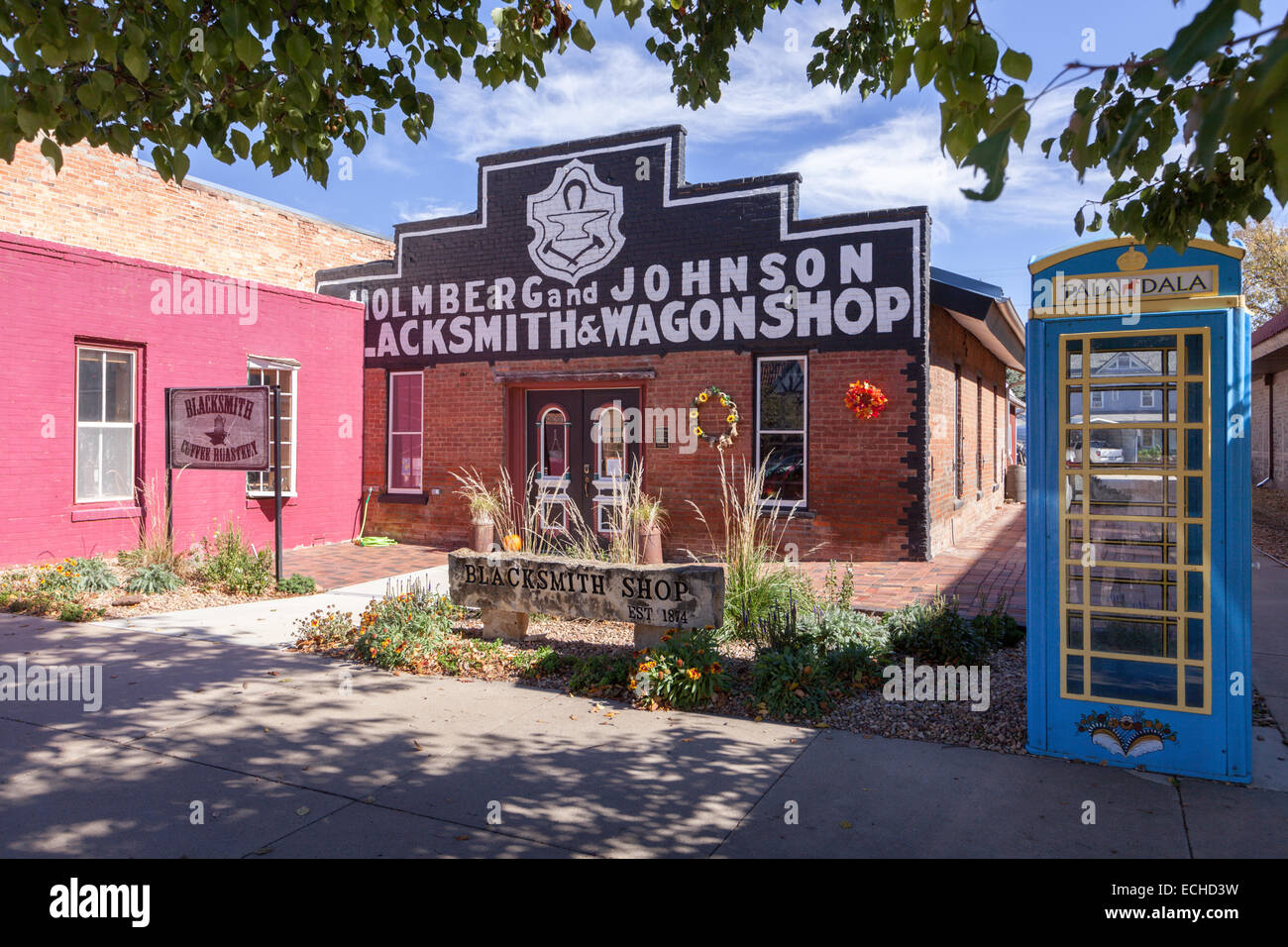 Lindsborg, Kansas, USA, von schwedischen Einwanderern besiedelt, im Jahre 1869. Stockfoto