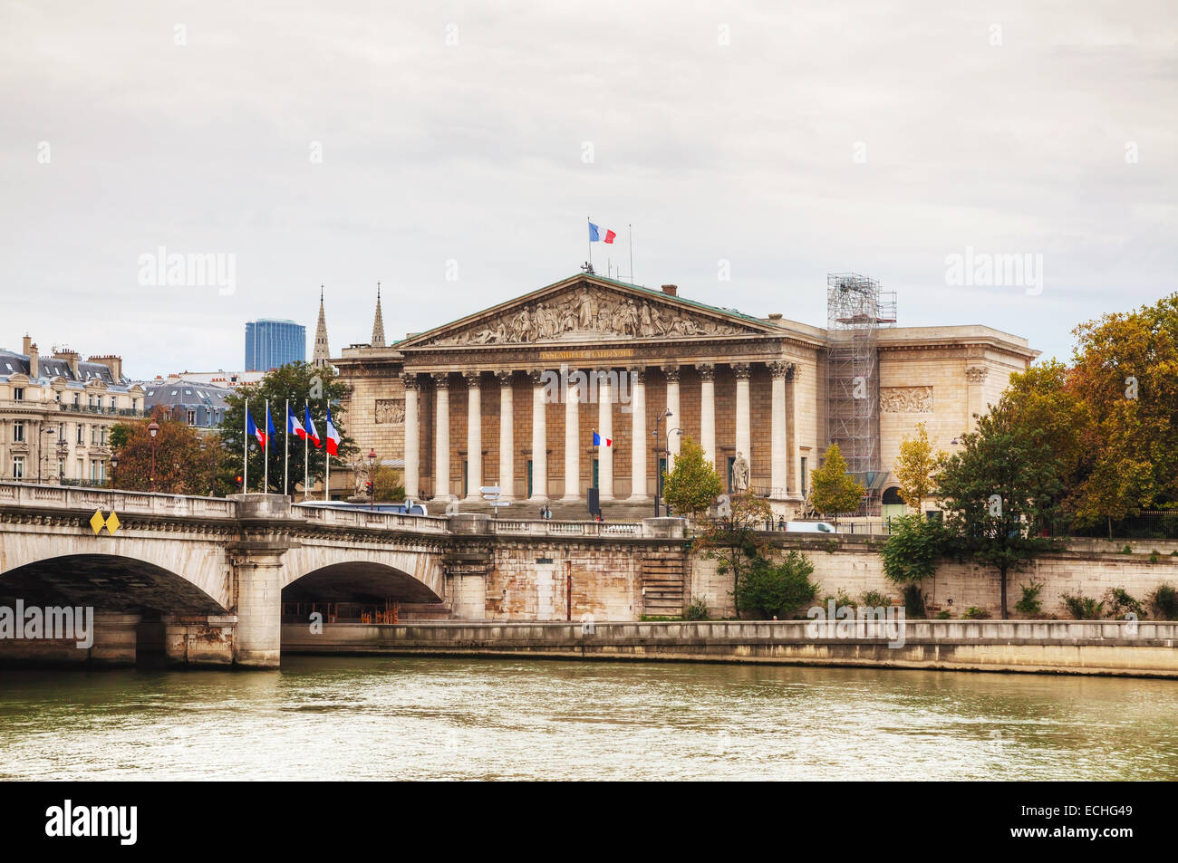 Gebäude der Nationalversammlung (Nationalversammlung Nationale) in Paris, Frankreich Stockfoto