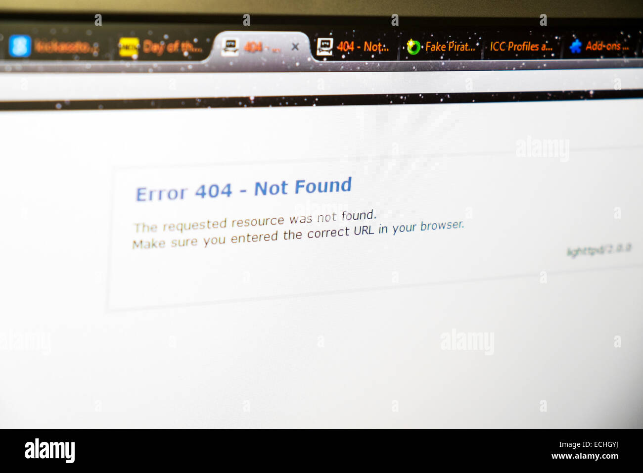 Fehler 404 nicht gefunden Web Website Problem Internet Störung angeforderten URL resource Stockfoto