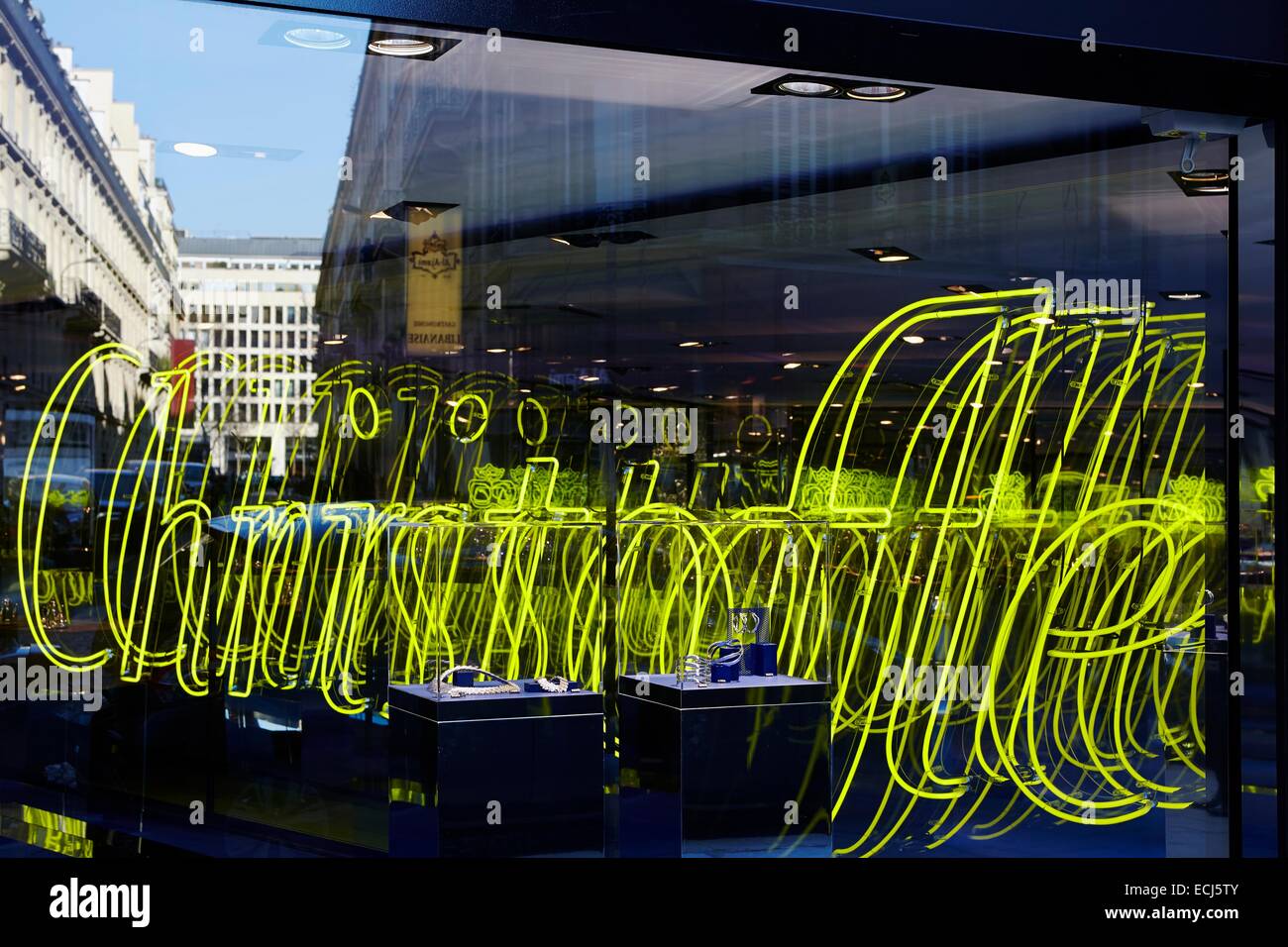 Frankreich, Paris, luxuriösen Geschäften der Francois 1er Straße, Christofle Stockfoto
