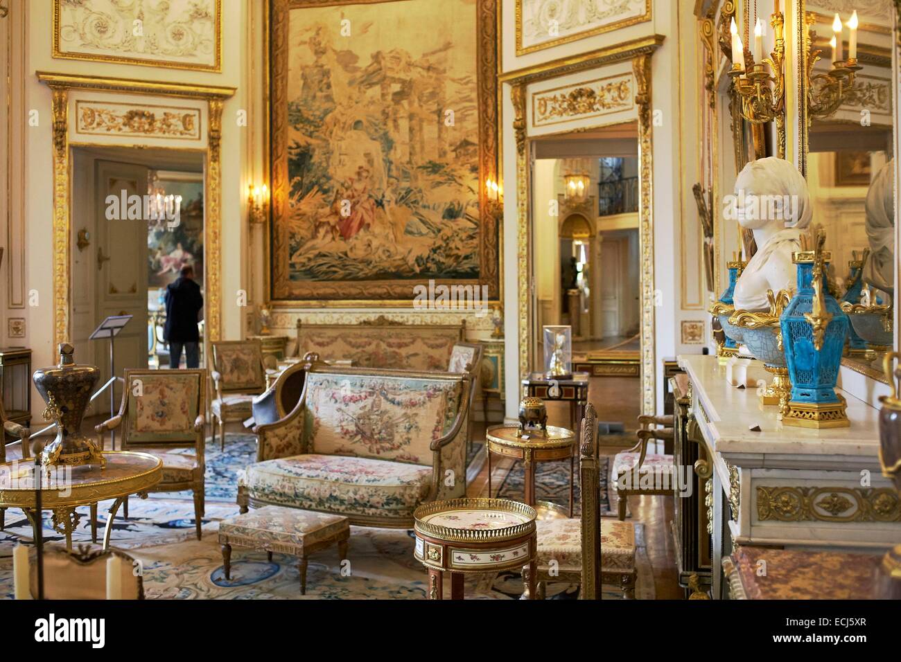 Frankreich, Paris, Nissim Museum de Camondo, Grand Salon, Sammlung von Möbel und Kunstwerke des 18. Jahrhunderts Stockfoto